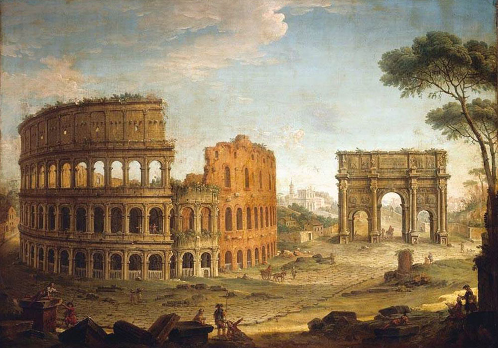 Antonio Joli, Vue sur le Colisée et l'Arc de constantin